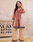 Brick red booti coord set