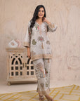 Grey mustard floral co-ord set