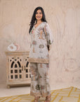 Grey mustard floral co-ord set