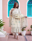 Fairy blue anarkali suit set