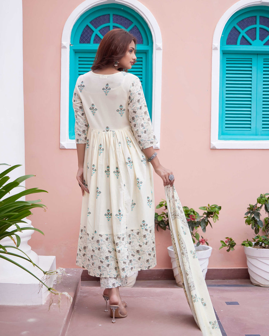 Fairy blue anarkali suit set