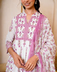 Rose pink bloom suit set