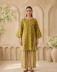 Meher Olive Boota Co-ord Set