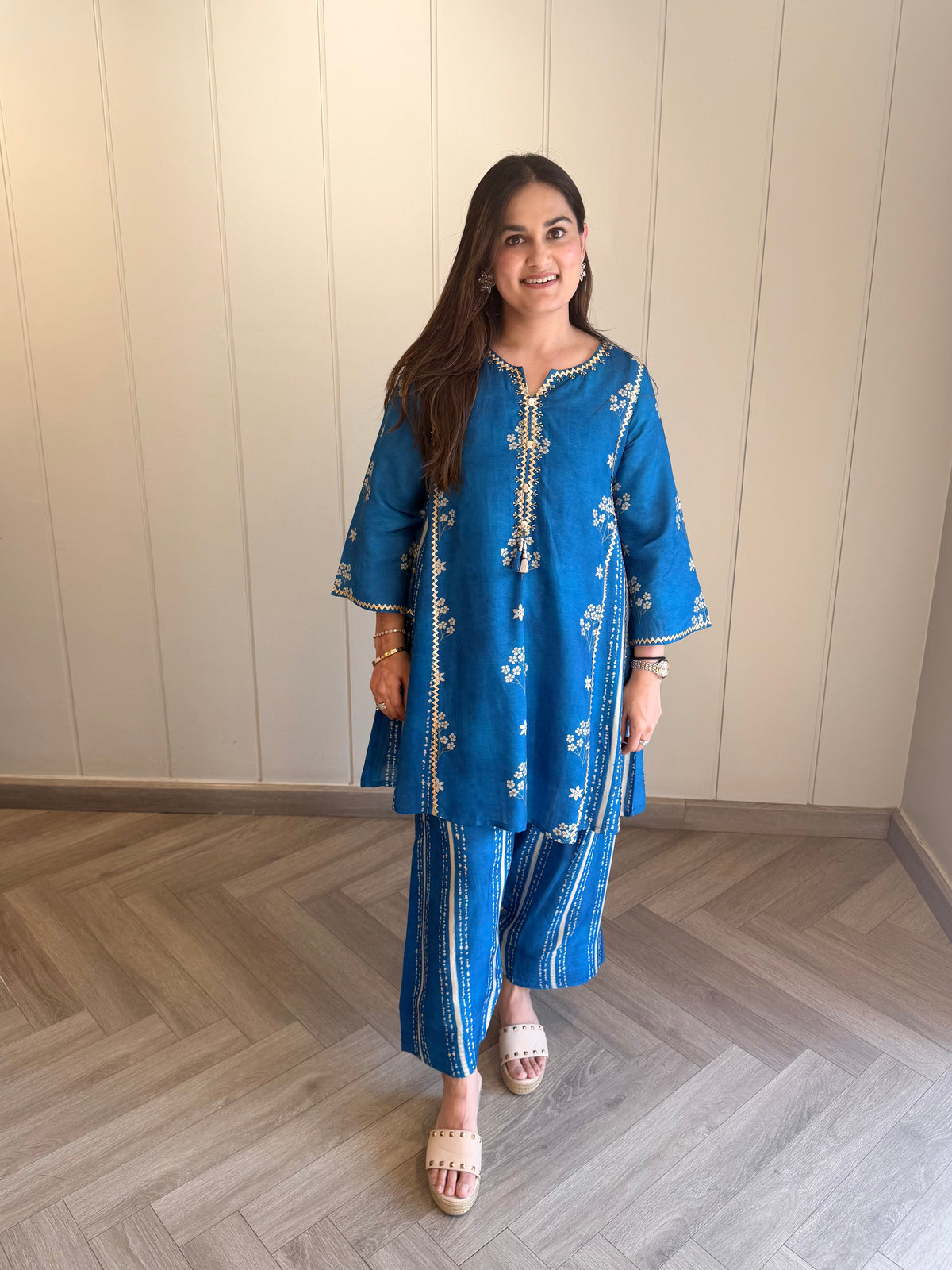 Neel Bagh Phool Co-ord Set