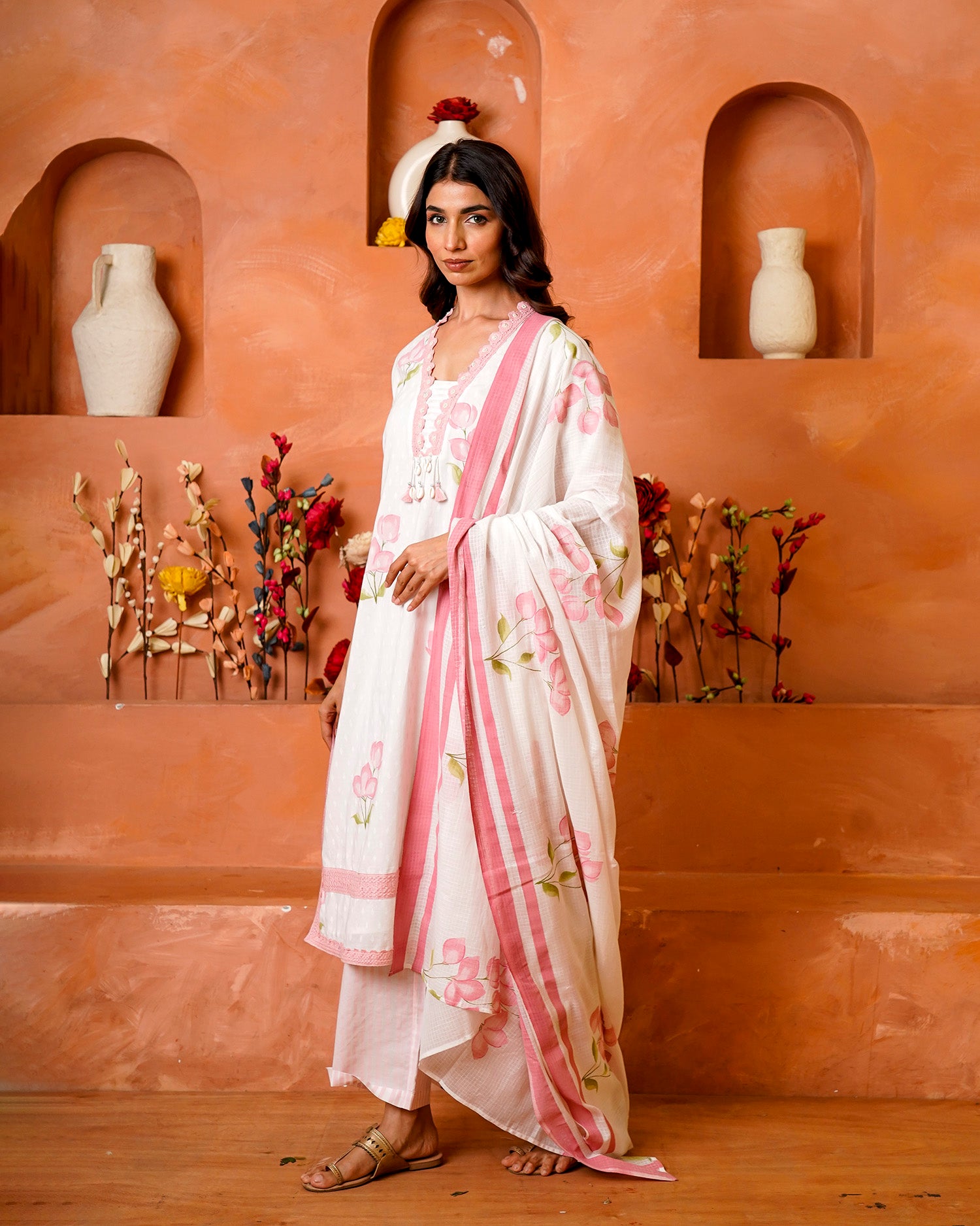 Pink Blush Petals suit set