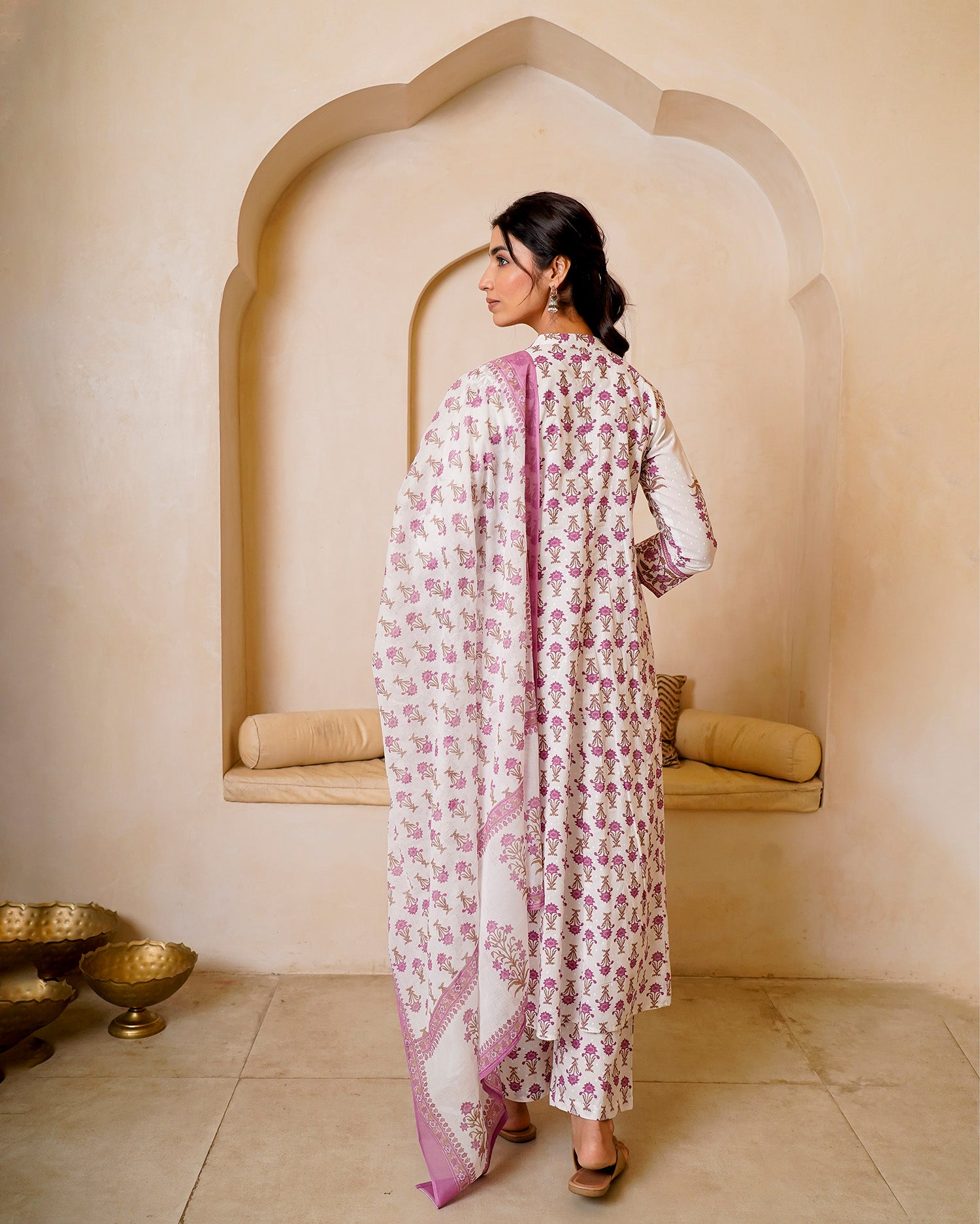 Rose pink bloom suit set