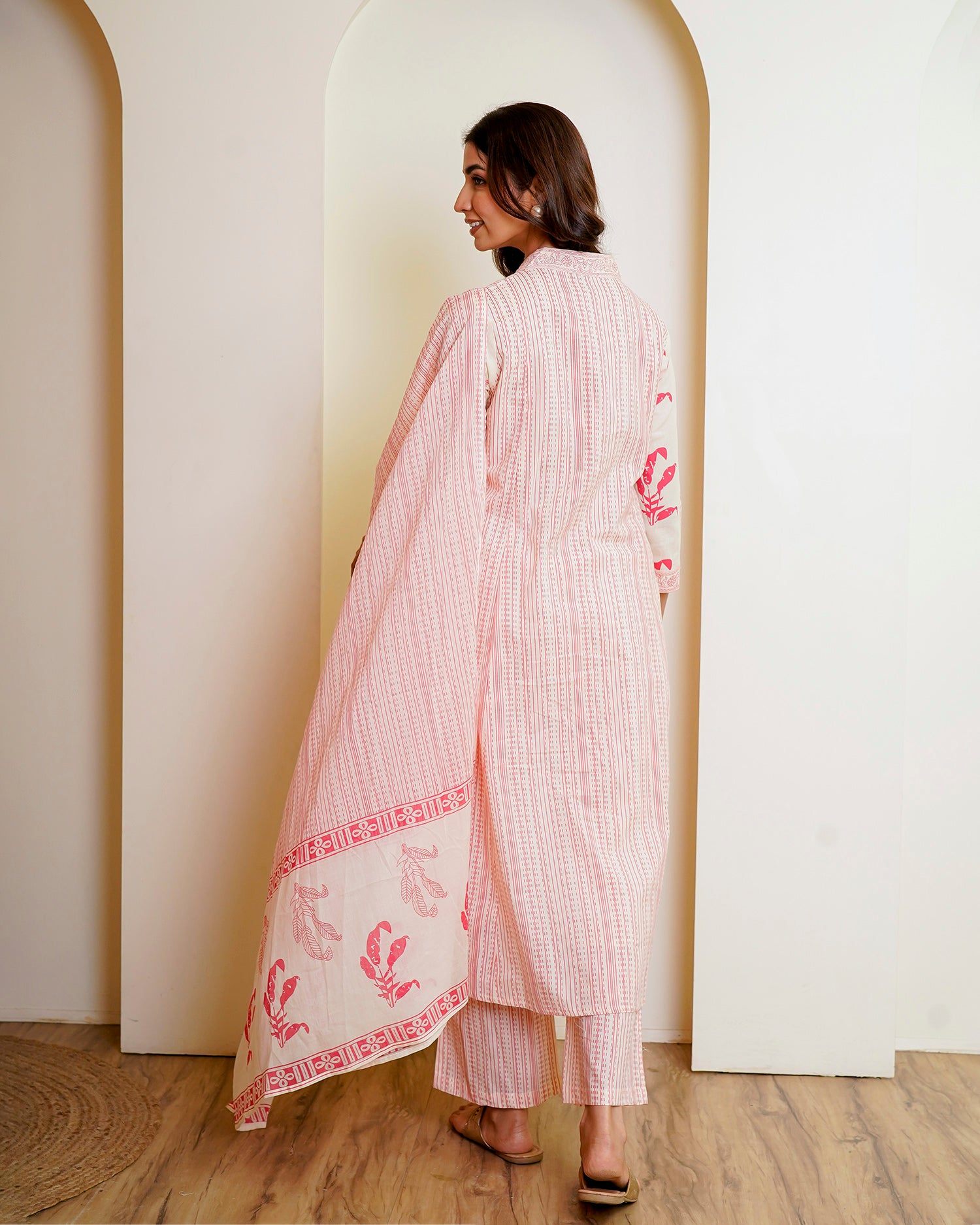 Pink Off-White Suit Set 