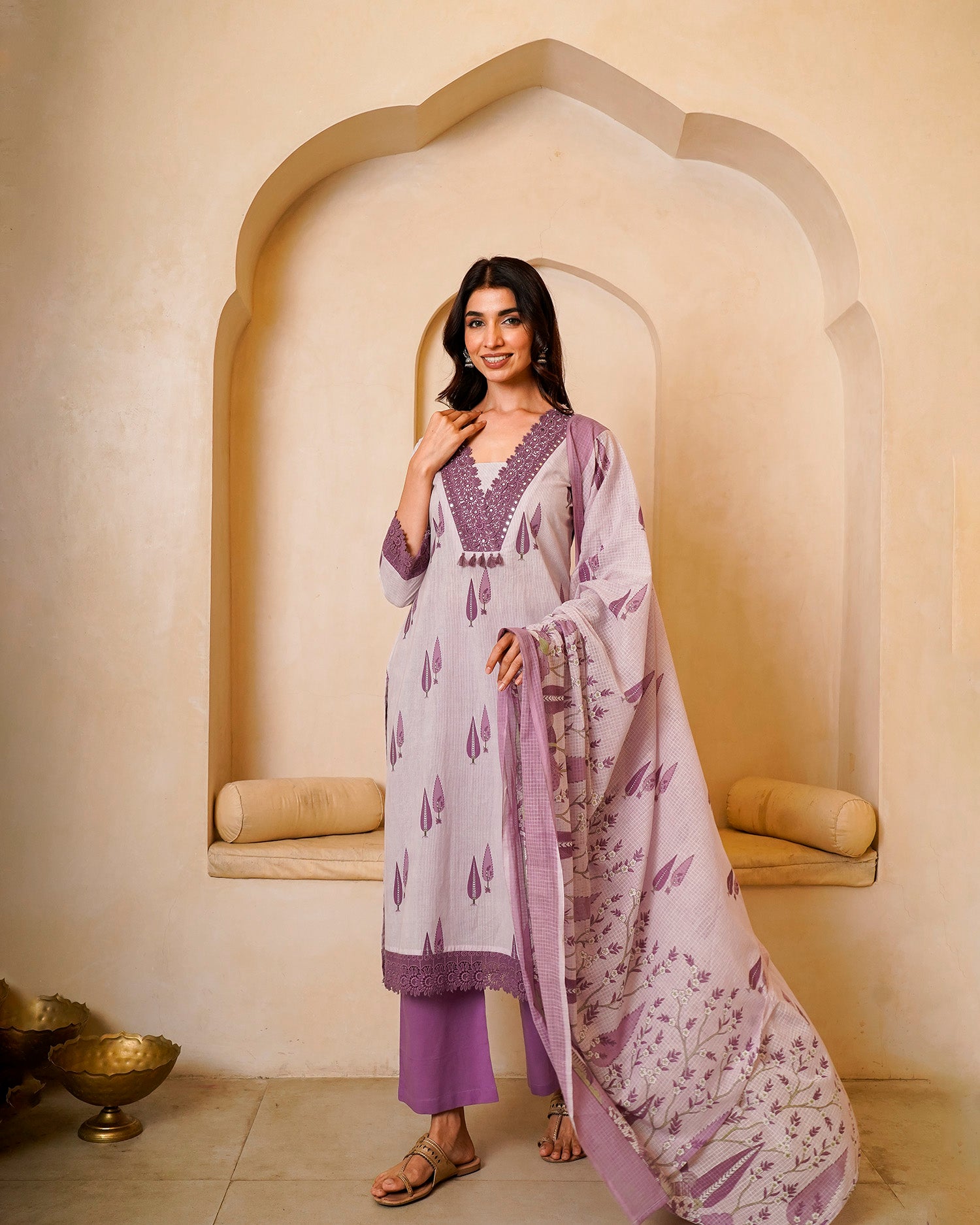 Lavender Bloom Pink Suit Set