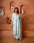Sky Blush Petals Suit Set 