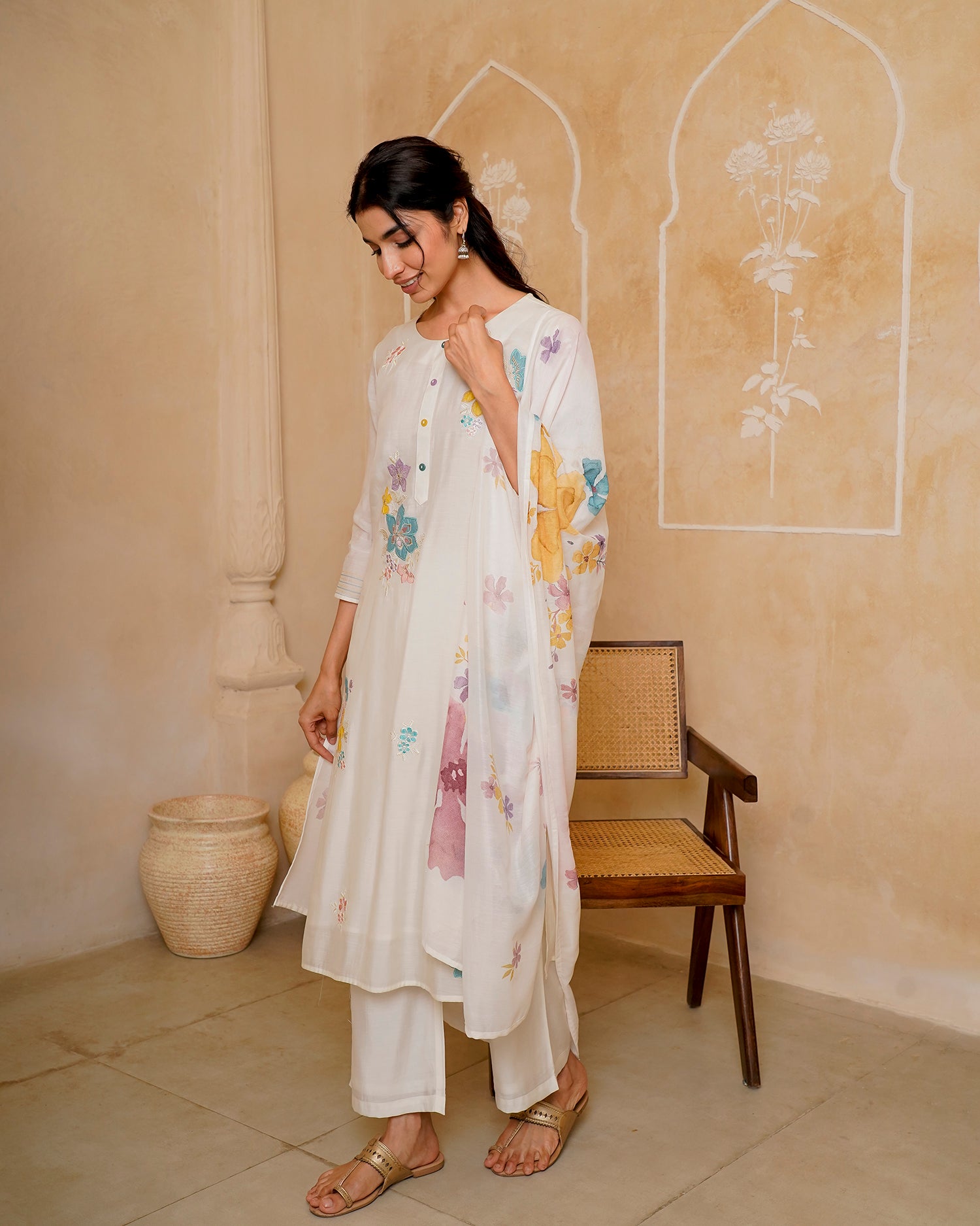 Pastel Garden Floral Suit Set 