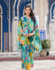 Green Forest Kaftan Co-ord SET