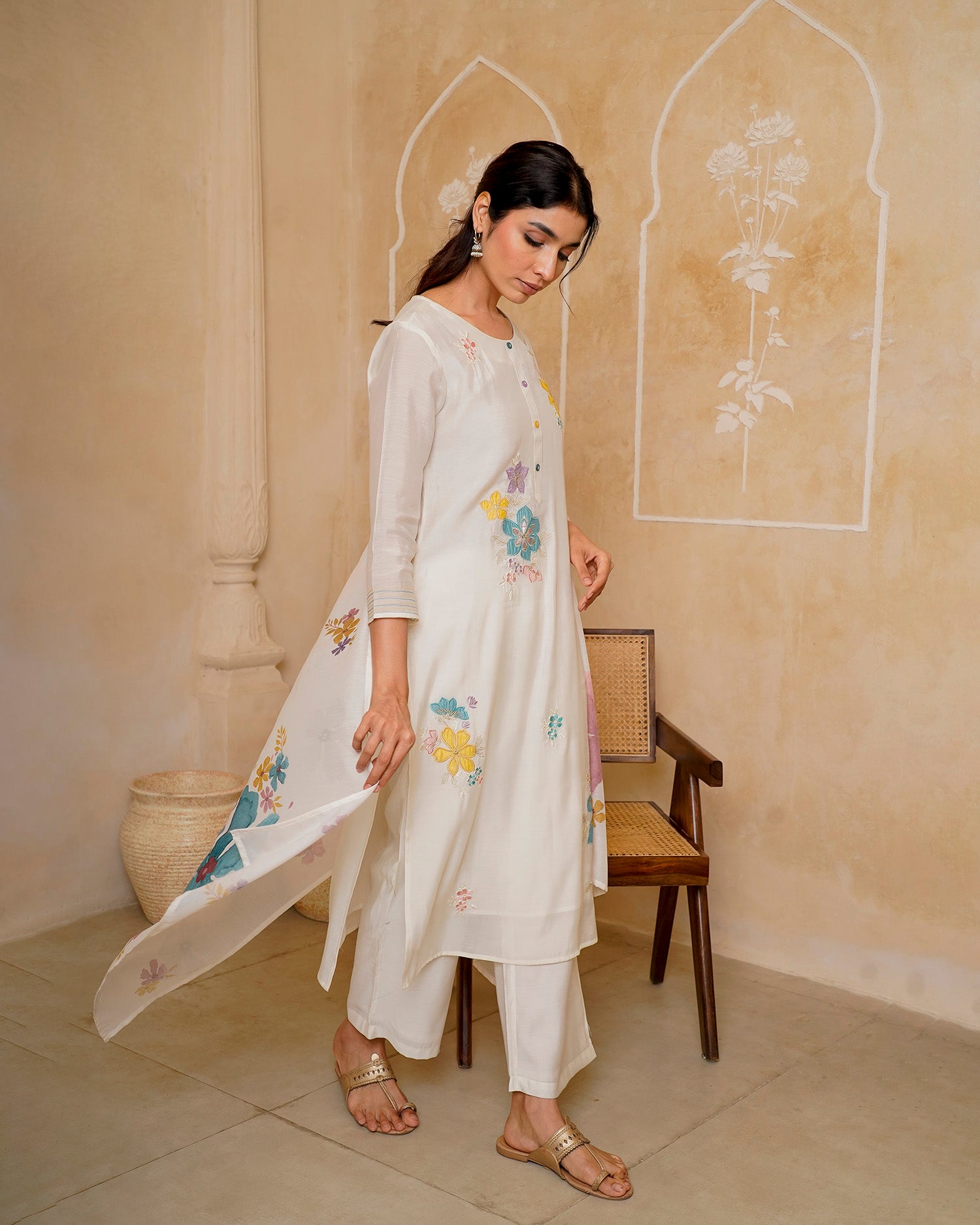 Pastel Garden Floral Suit Set 