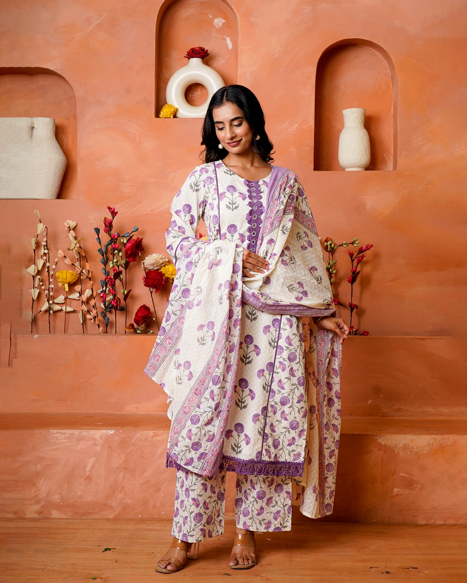 PURPLE BLISS FLORAL SUIT SET