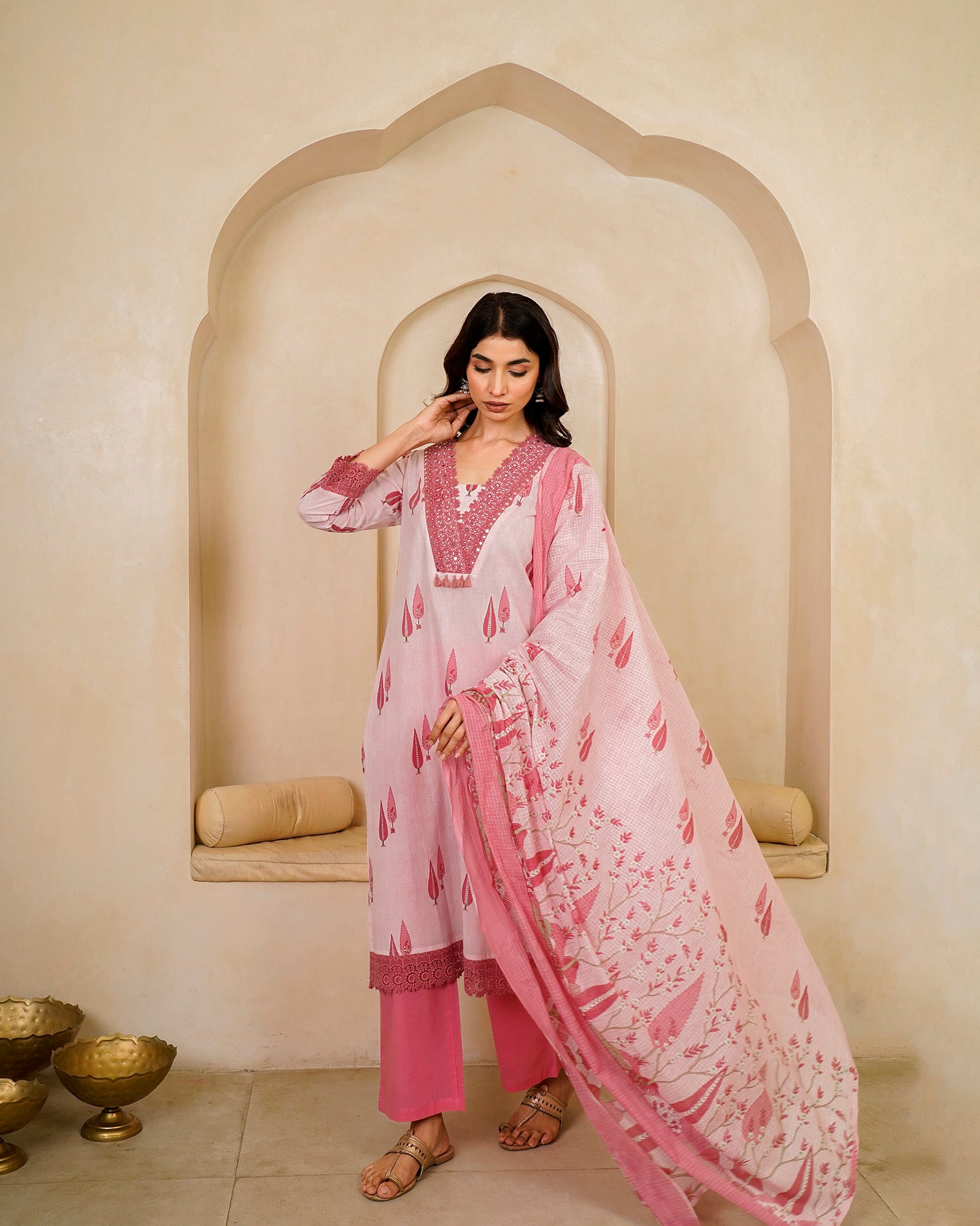 Rose Bloom Floral Suit Set
