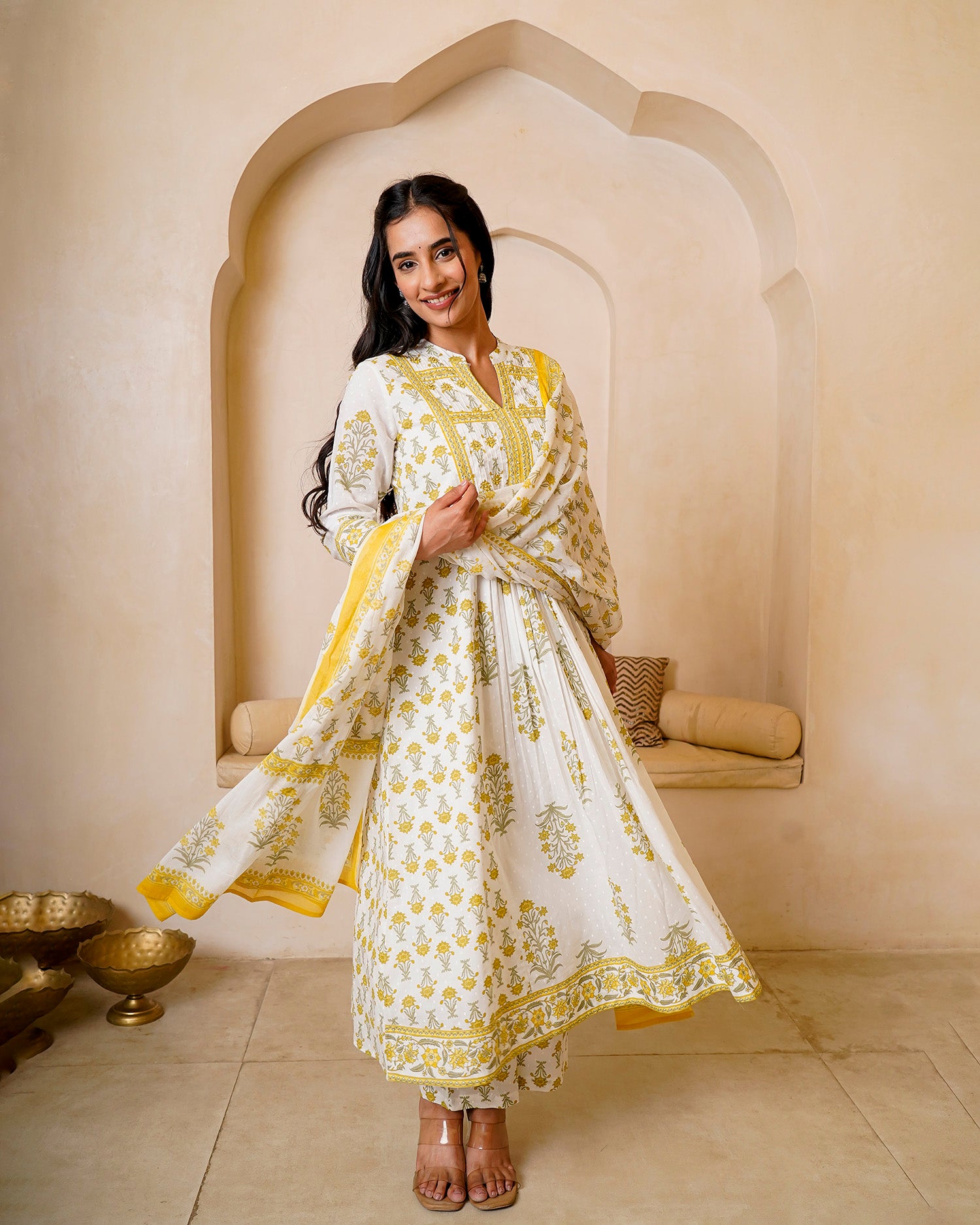 Sunlit Yellow Bloom Suit Set