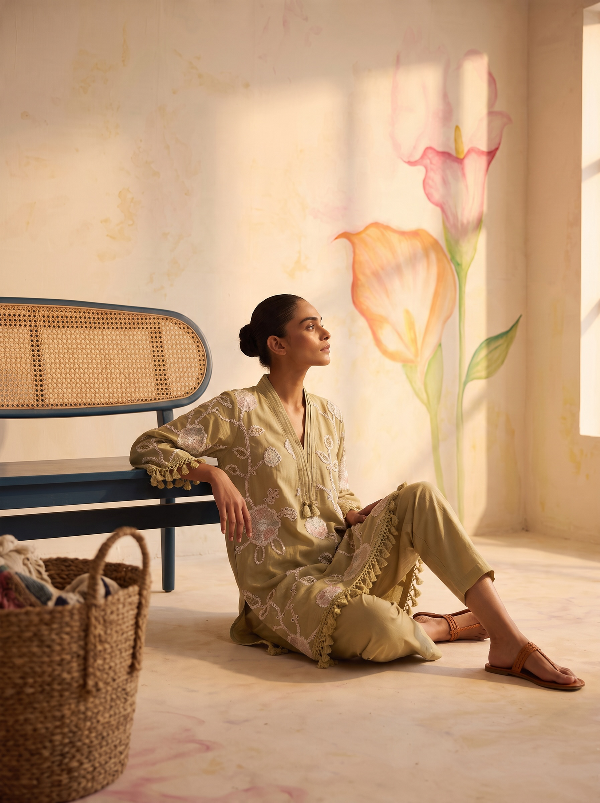 Olive Gardenia Co-ord Set