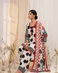 Red Polka Farshi Suit Set