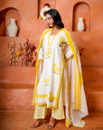 Yellow Blush Petals Suit Set
