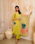 Garden Green Floral Suit Set