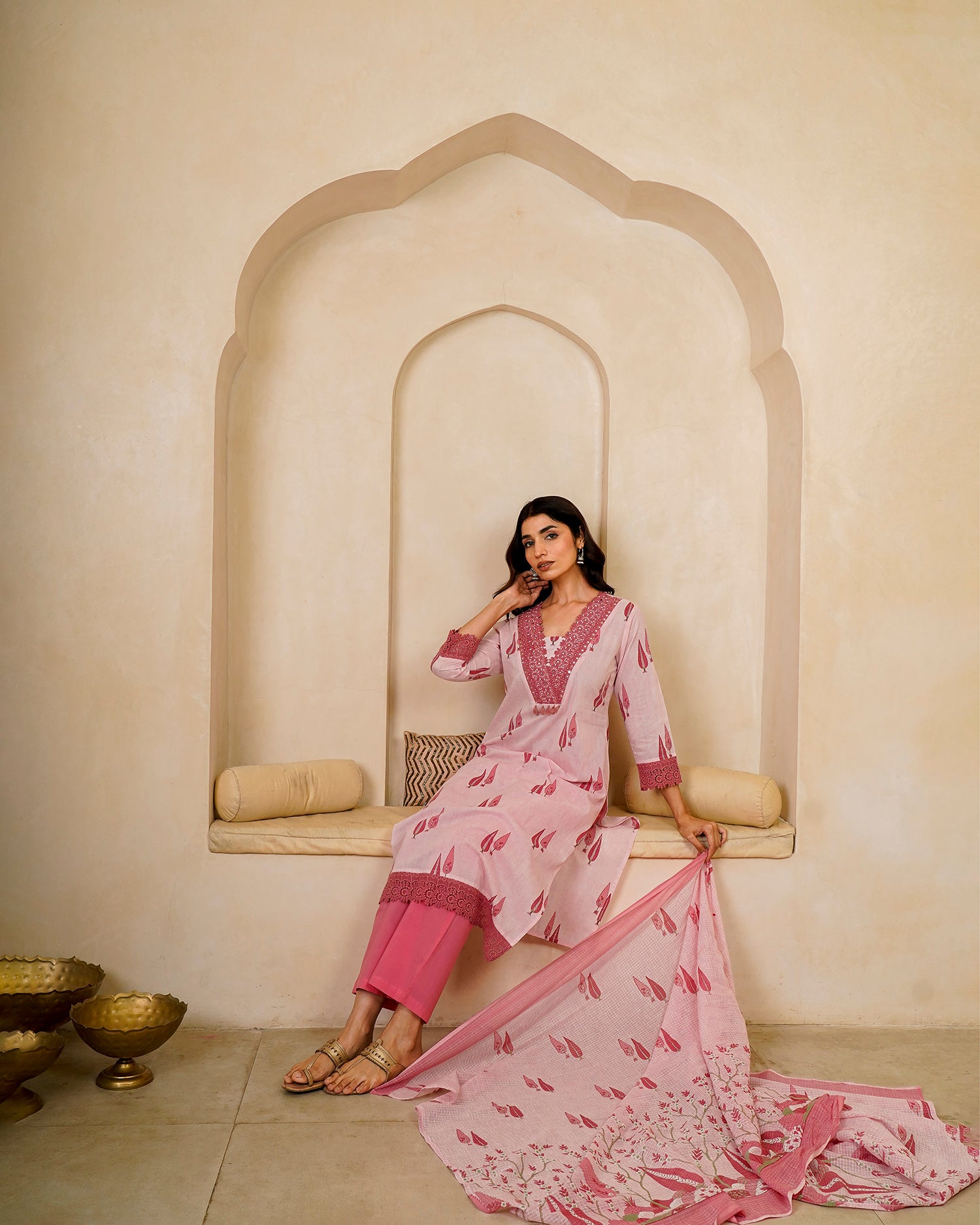 Rose Bloom Floral Suit Set