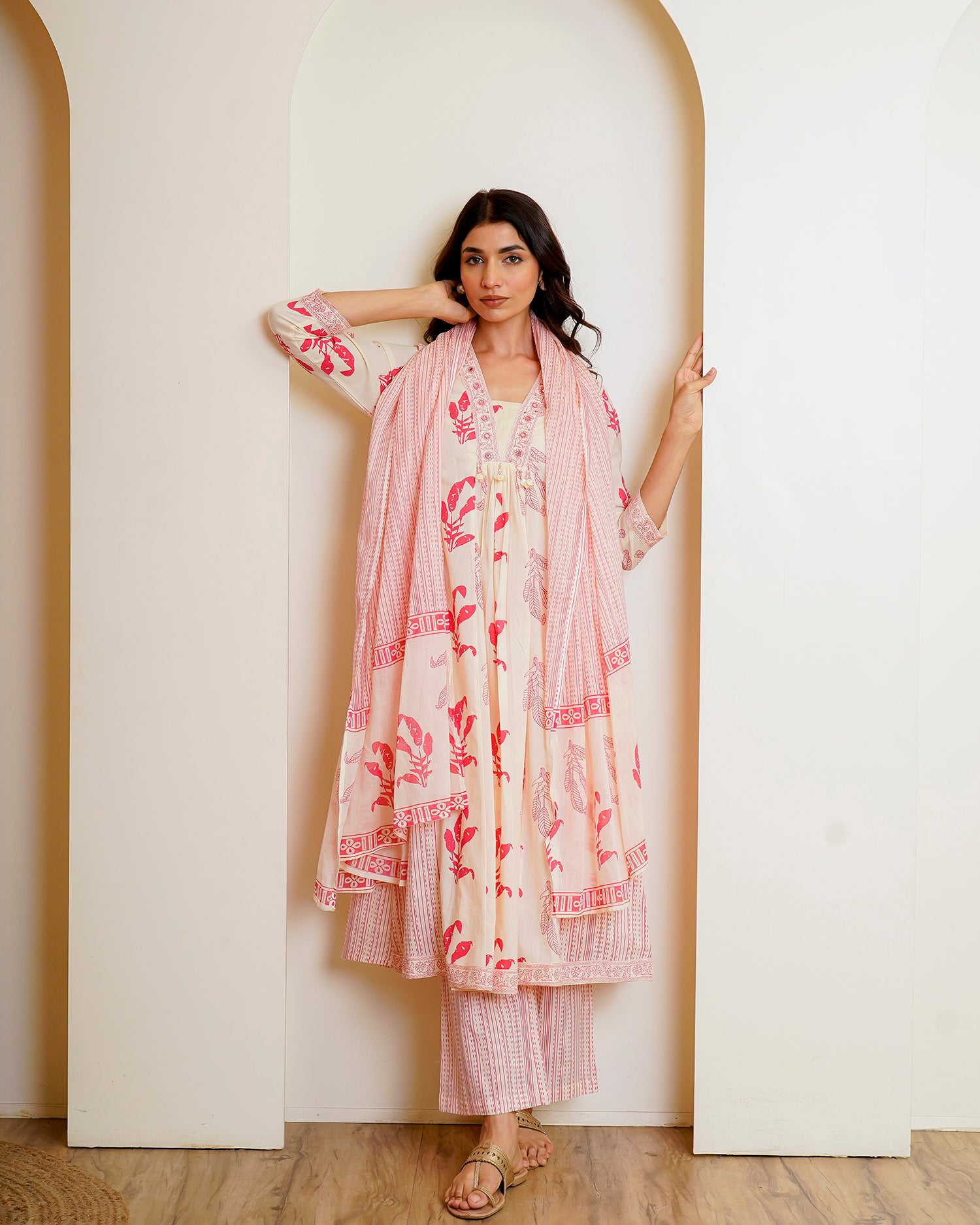 Pink Off-White Suit Set 