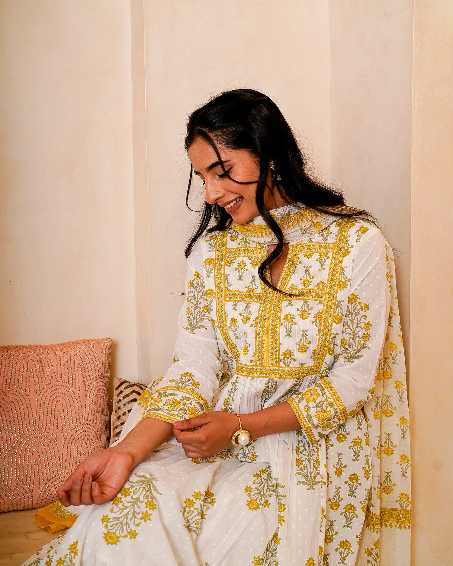 Sunlit Yellow Bloom Suit Set