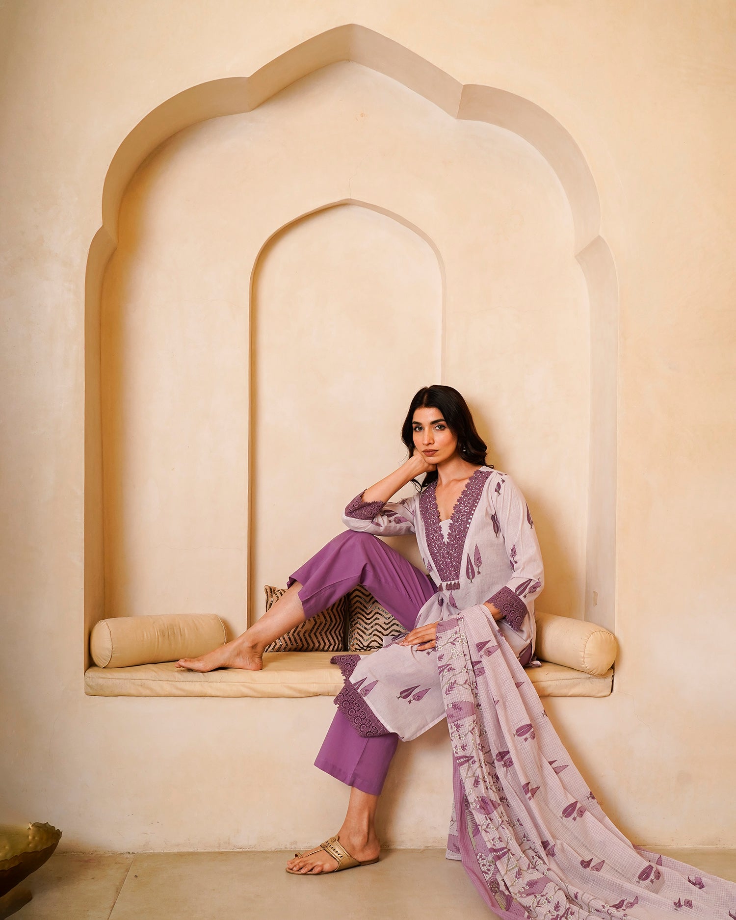 Lavender Bloom Pink Suit Set