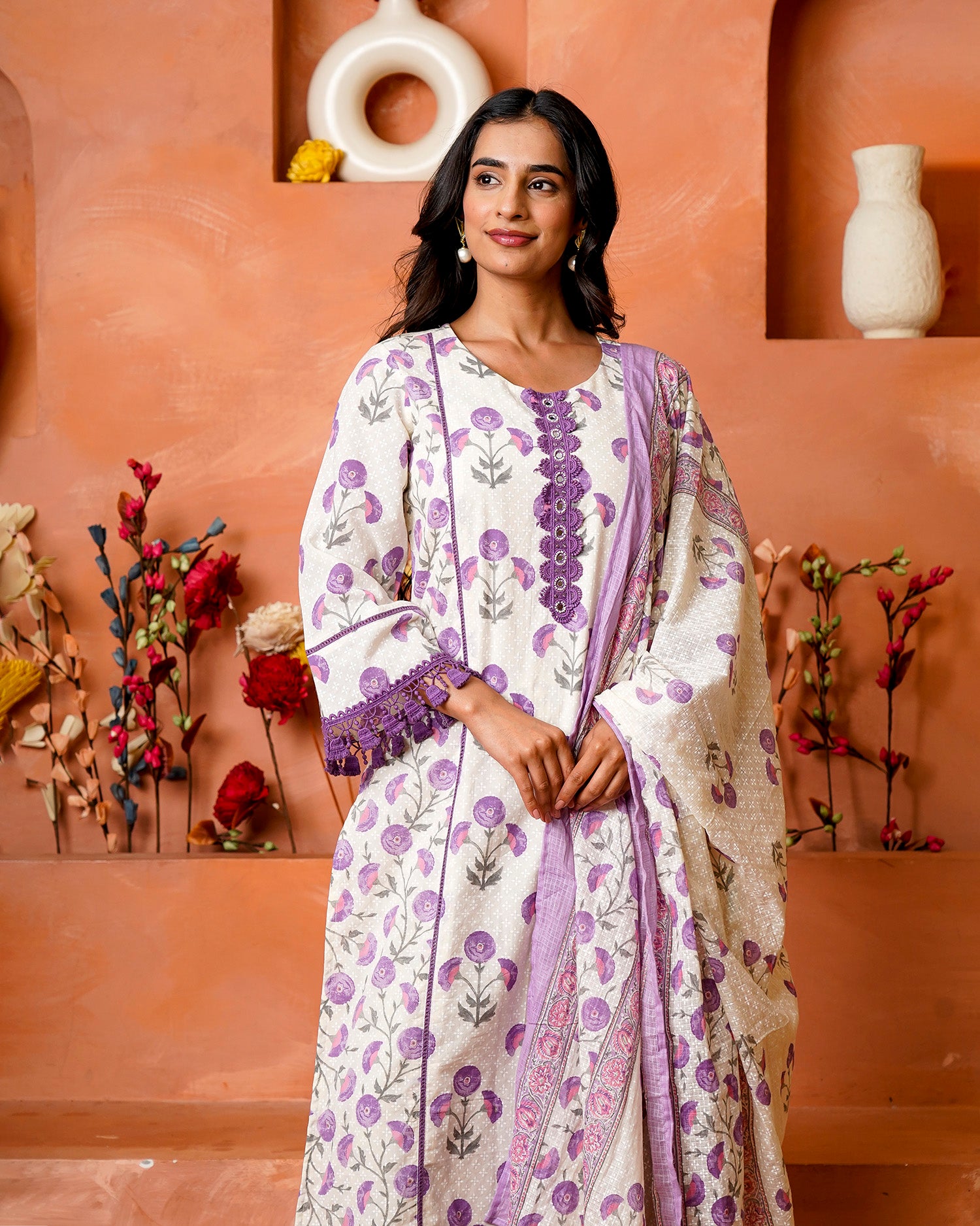 PURPLE BLISS FLORAL SUIT SET