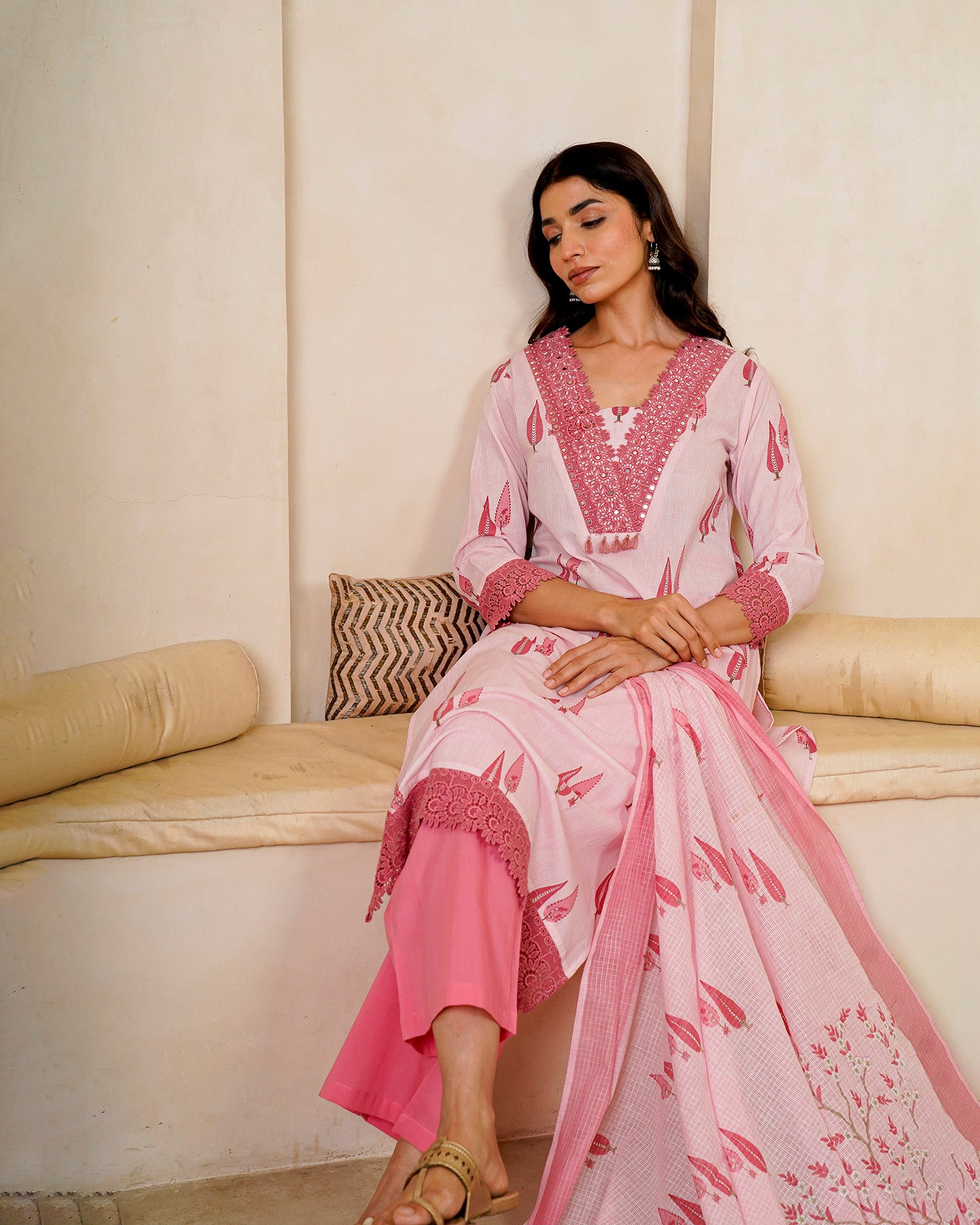 Rose Bloom Floral Suit Set