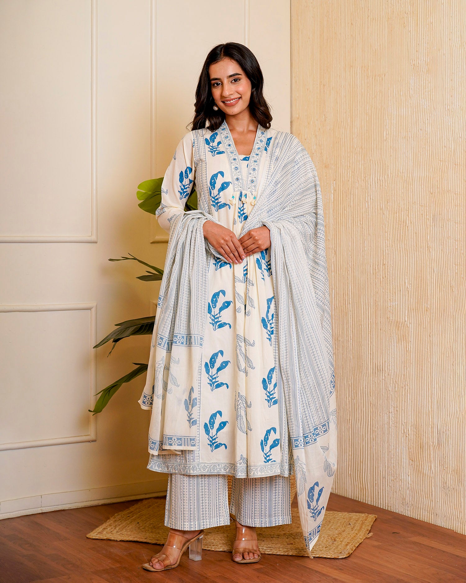 Sky Neela Off-White Suit Set