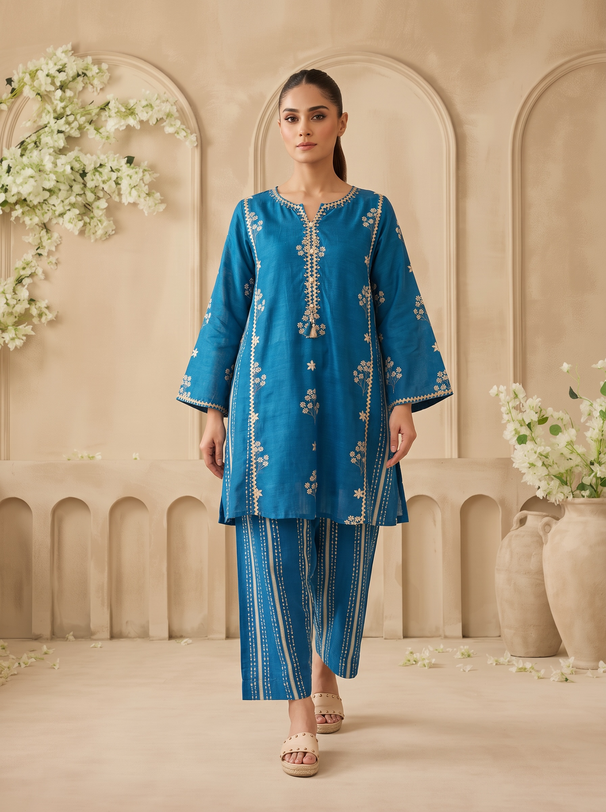 Neel Bagh Phool Co-ord Set