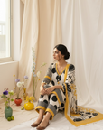 Yellow Polka farshi Suit Set