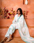 Sky Blush Petals Suit Set 