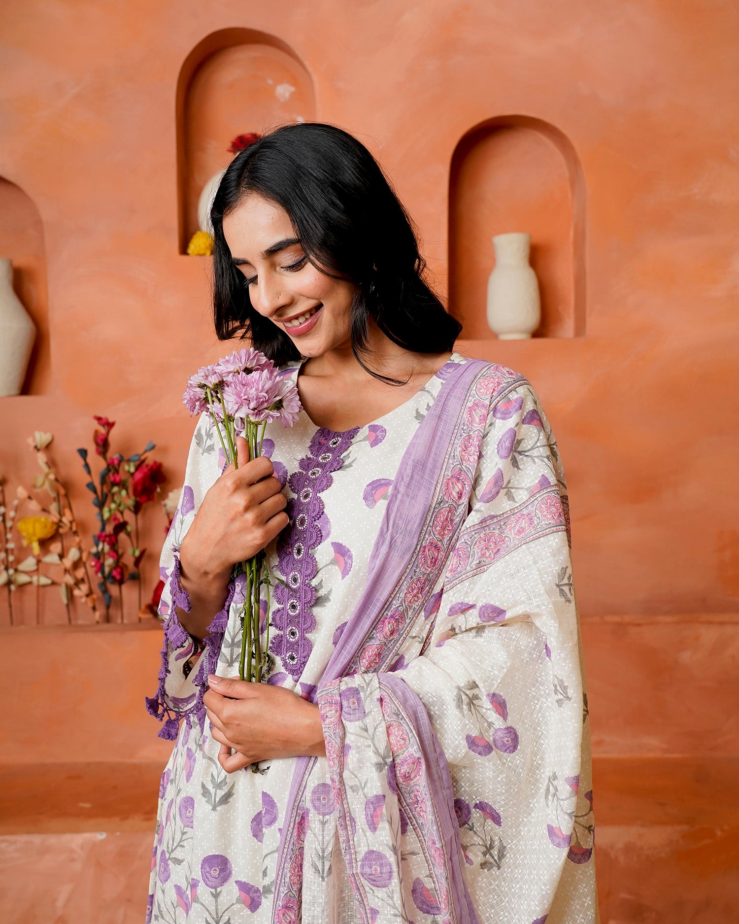 PURPLE BLISS FLORAL SUIT SET