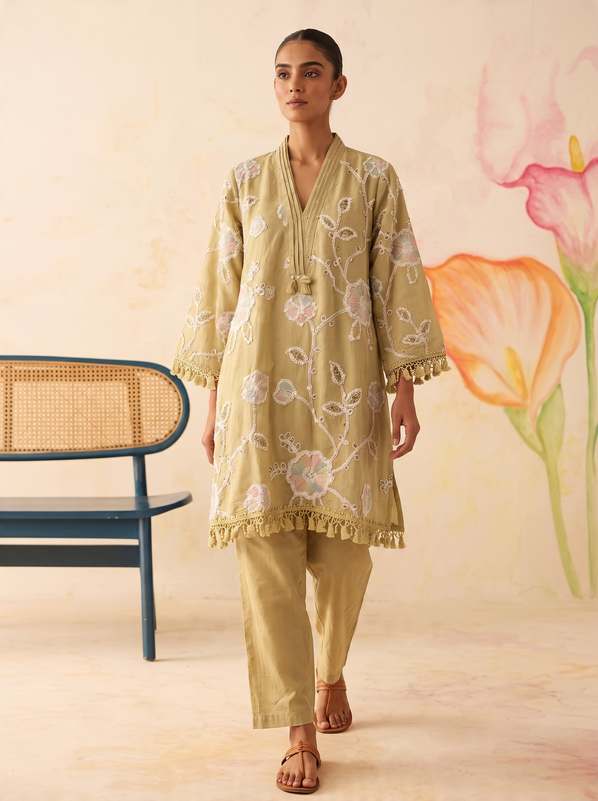 Olive Gardenia Co-ord Set