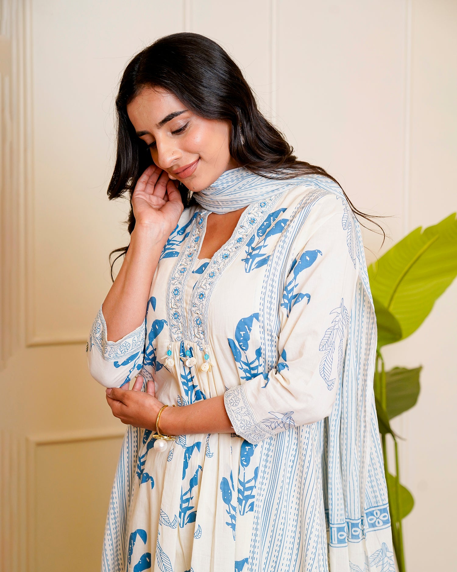 Sky Neela Off-White Suit Set