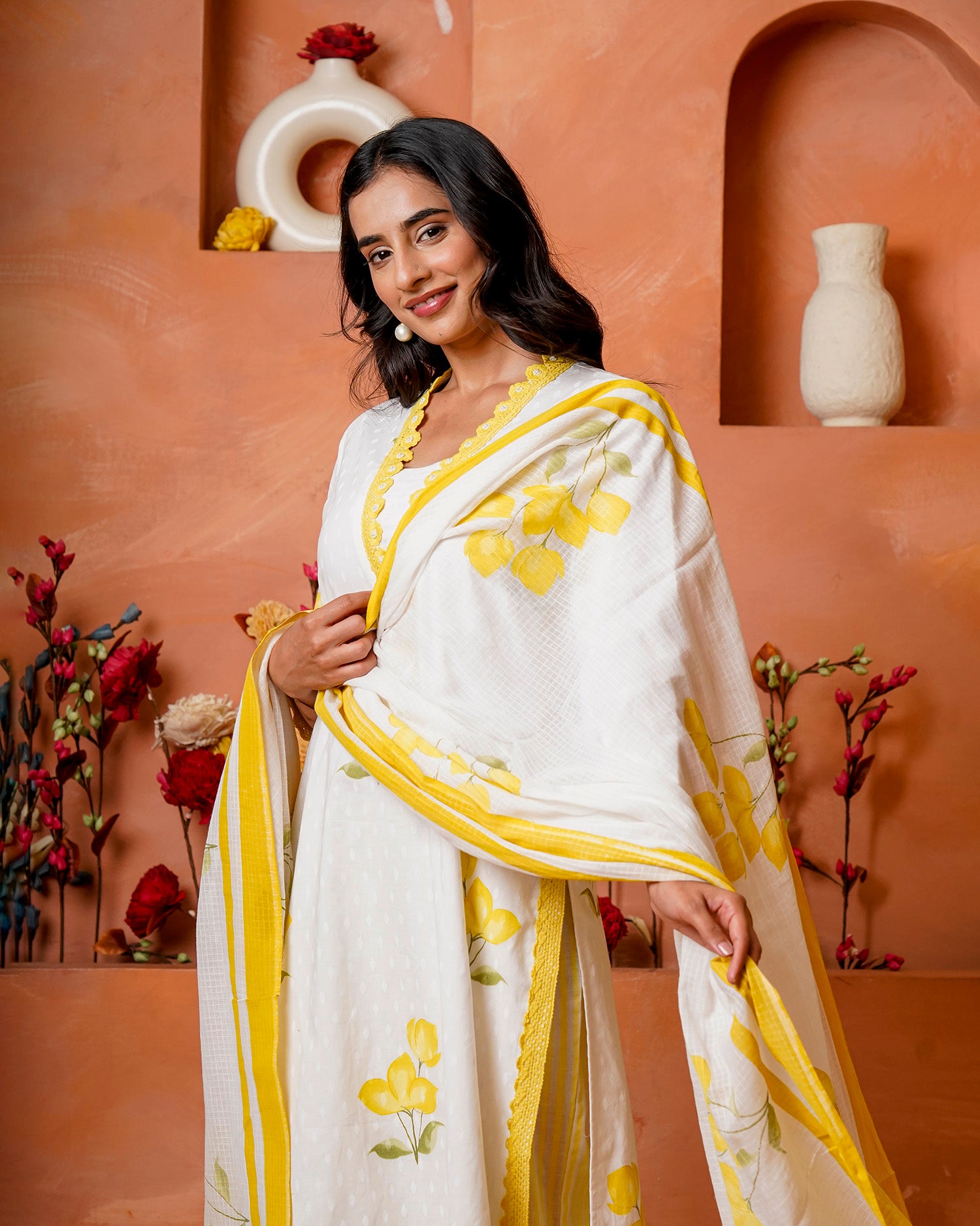 Yellow Blush Petals Suit Set