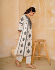 Black & White Chikankari Suit Set