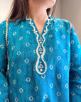 Aqua Noor Strips Co-ord Set