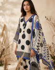 Blue Polka Farshi suit set