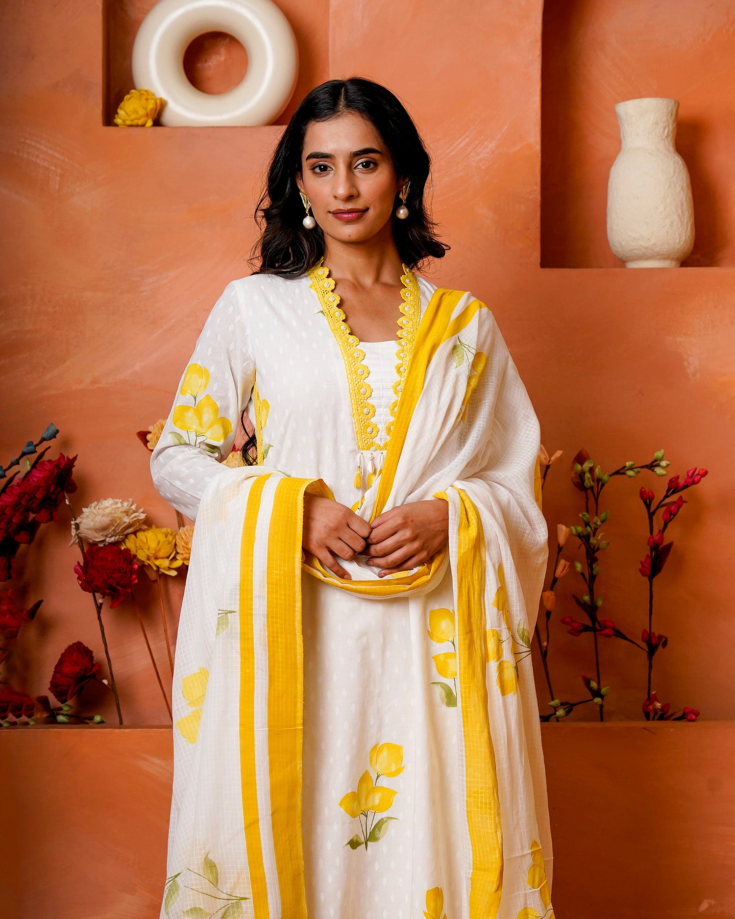 Yellow Blush Petals Suit Set