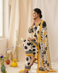 Yellow Polka farshi Suit Set
