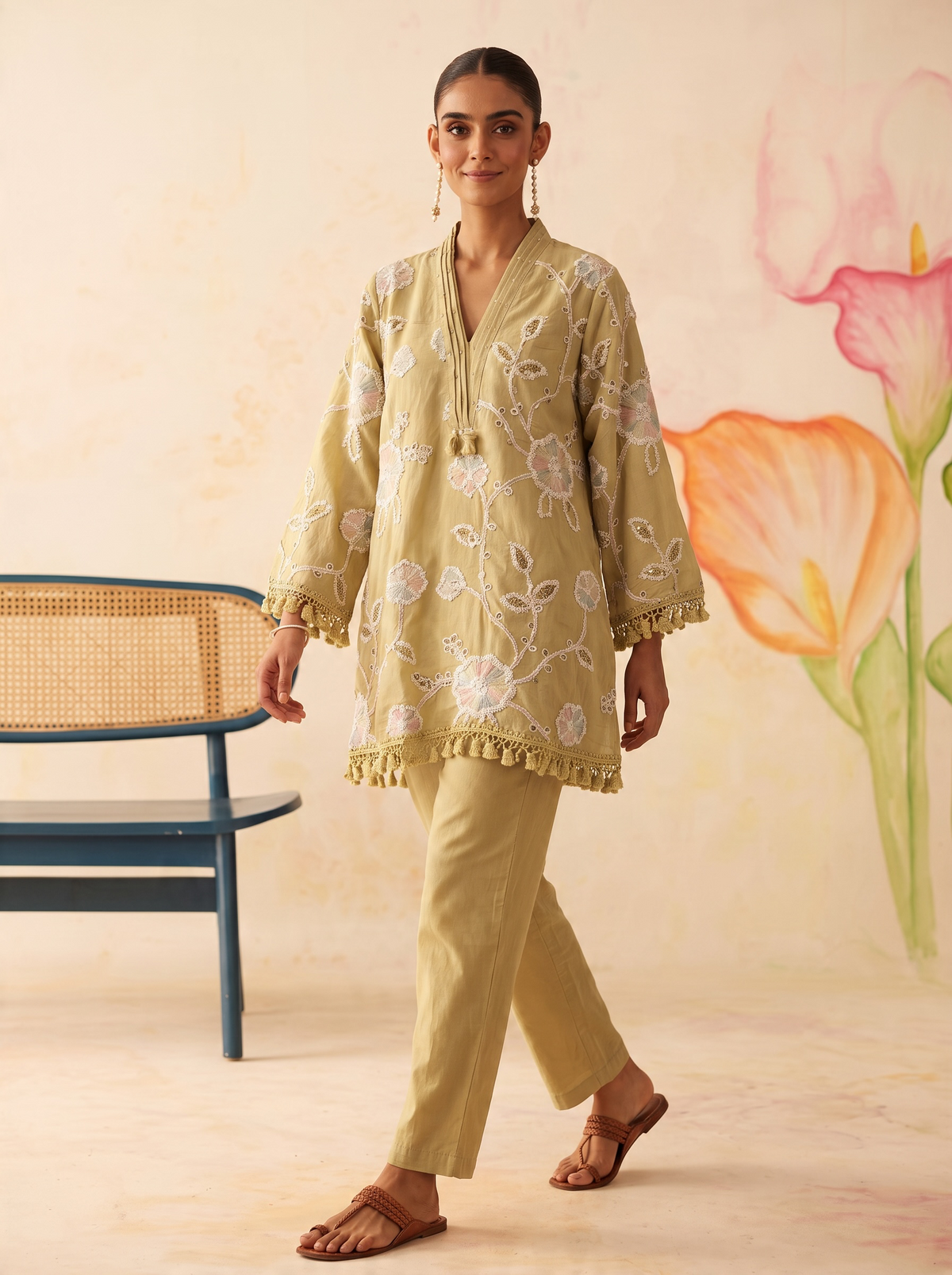 Olive Gardenia Co-ord Set