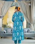 Aqua blue gracious suit set