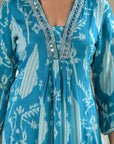 Aqua blue gracious suit set