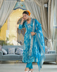 Aqua blue gracious suit set