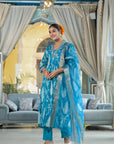 Aqua blue gracious suit set