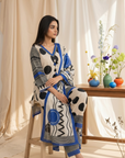 Blue Polka Farshi suit set