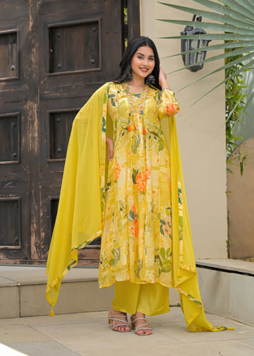 Daffodil yellow suit set