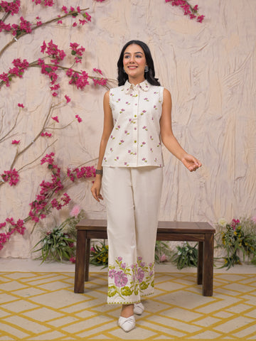Lavender floral booti coord set